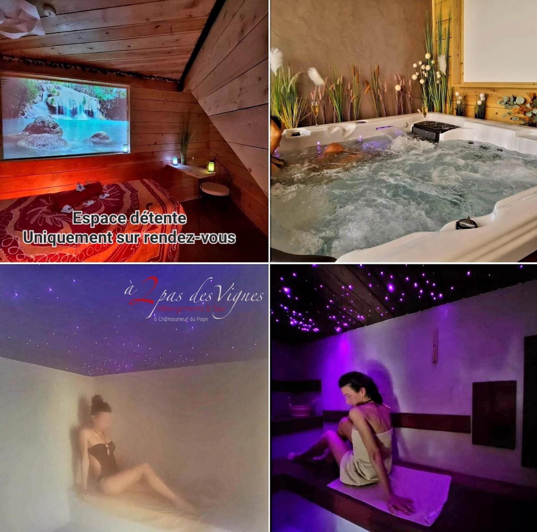 A 2 Pas Des Vignes, Hebergements Et Spa, Maison Numero 6, A Chateauneuf Du Pape Exteriör bild